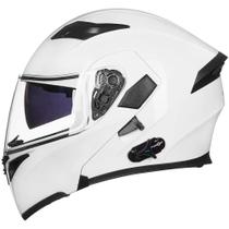 Capacete de motocicleta ILM 902BT Bluetooth Modular Flip up White M