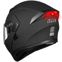 Capacete de motocicleta ILM 902Ls Dual Visor Flip Up LED Matte Black