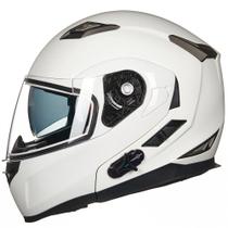 Capacete de motocicleta ILM Bluetooth Integrated Modular 953 White XL