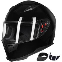 Capacete de motocicleta ILM Full Face com lenço de pescoço de inverno DOT