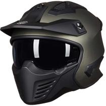 Capacete de motocicleta ILM Open Face 3/4 Half DOT 726X Midnight Green Capacete de motocicleta ILM Open Face 3/4 Half DOT 726X Midnight Green