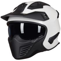 Capacete de motocicleta ILM Open Face 3/4 Half DOT modelo 726X branco