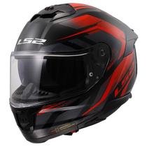 Capacete de motocicleta integral LS2 Stream II Gloss Black/Red XS