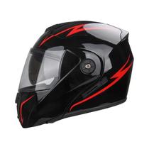 Capacete de Motocicleta Modular com Viseira Dupla e Certificação DOT - Unissex