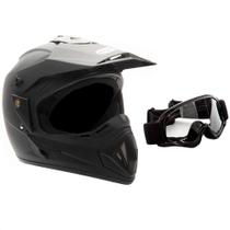 Capacete de Motocicleta Off-Road MMG DOT para Adulto - Preto Fosco