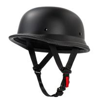 Capacete de motocicleta Pretoee German Style Half Shell Matte Black Capacete de motocicleta Pretoee German Style Half Shell Matte Black