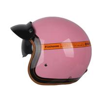 Capacete de Motocicleta Retrô Masculino com Certificação DOT - Estilo Cafe Racer