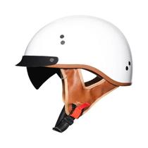 Capacete de Motocicleta Retrô ORZ para Verão 2/1 Aberto com Lente Embutida Aprovado pelo DOT