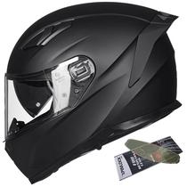 Capacete de motocicleta Snowmobile ILM Model-129 Full Face Matte Black