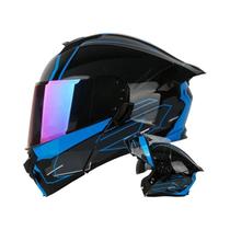 Capacete De Motocicleta Unissex Aprovado Pelo DOT Com Visor Duplo E Proteção Contra Impactos, Modelo