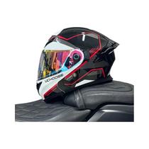 Capacete De Motocicleta Unissex Aprovado Pelo DOT Com Visor Solar Duplo E Equipamento De Proteção