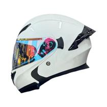 Capacete De Motocicleta Unissex Aprovado Pelo DOT Com Visor Solar Duplo E Proteção Contra Impactos