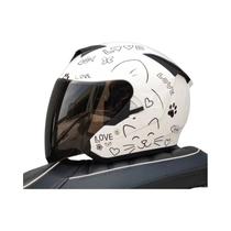 Capacete De Motocicleta Unissex Aprovado Pelo DOT Para Adultos, Capacete De Scooter Com Lente Dupla
