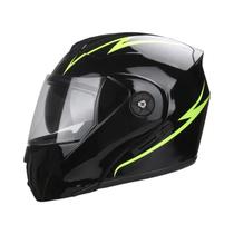 Capacete De Motocicleta Unissex Certificado DOT Com Dupla Lente Modular E Visor De Segurança