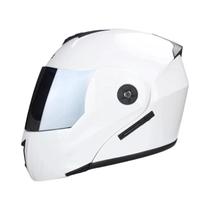 Capacete De Motocicleta Unissex Certificado DOT Com Lente Dupla E Visor Modular Rebatível