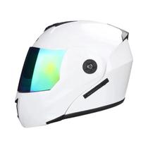 Capacete De Motocicleta Unissex Certificado DOT Com Lente Dupla E Visor Modular Rebatível