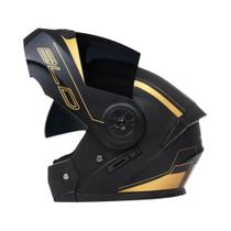 Capacete De Motocicleta Unissex Com Lentes Duplas Rebatíveis, Capacete Modular Para Motocross E