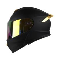 Capacete de Motocicleta Unissex com Viseira Flip Up - Aprovado Dot - Equipamento de Proteção