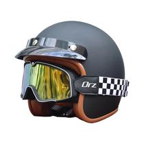 Capacete De Motocicleta Unissex Leve E Ventilado, Estilo Retrô 3/4 Aberto, Para Adultos, Scooter E