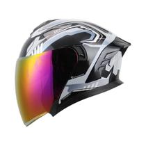 Capacete De Motocicleta Unissex Retro 3/4 Com Visor Duplo Modular Antiembaçante Para Corrida