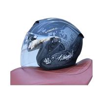 Capacete De Motocicleta Unissex Retro Com Lentes Duplas Orz-600 Cobertura Universal Para Todas as