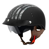 Capacete de motocicleta VCAN Cruiser Solid Flat Black Half Face