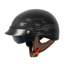 Capacete de motocicleta VCAN Cruiser Solid Flat Black Half Face