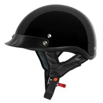 Capacete de motocicleta VCAN Cruiser Solid Gloss Black (Large)