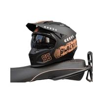 Capacete De Motocicleta Vintage Black Warrior, Capacete Integral E Meio Capacete Para Passeios E