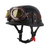 Capacete De Motocicleta Vintage Certificado DOT, Modelo Aberto Retro 34 Para Homens E Mulheres