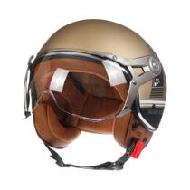 Capacete De Motocicleta Vintage Retro Aberto DOT 3 4 Para Homens E Mulheres Chopper Scooter