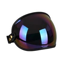 Capacete De Motocicleta Vintage Retrô Aberto Uchoose, Ajuste Universal Com Viseira Bolha E