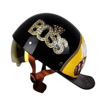 Capacete De Motocicleta Vintage Retrô Uchoose, Estilo Boné De Beisebol, Aberto, Para Verão, Para
