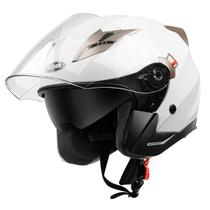 Capacete de motocicleta YEMA YM-627 Open Face aprovado pelo DOT branco Capacete de motocicleta YEMA YM-627 Open Face aprovado pelo DOT branco