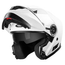 Capacete de Motocicleta YEMA YM-926 Modular - Full Face, Branco, Tamanho M (DOT)