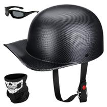 Capacete de motocicleta Yesmotor Baseball Half Cap Fiber