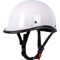 Capacete de Motocicleta Yesmotor Half Shell Hawk - Estilo Branco - Tamanho M