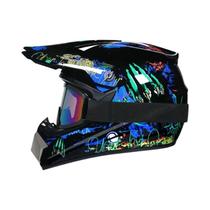 Capacete De Motocross Aprovado Pelo DOT Para Adolescentes Com Óculos De Proteção - Pacote De