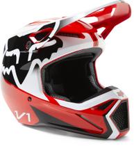 Capacete de Motocross Fox Racing V1 LEED Flo Vermelho - Tamanho P