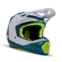 Capacete de Motocross Fox Racing V1 Nitro - Azul Maui - Tamanho XG