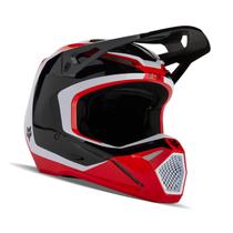 Capacete de motocross Fox Racing V1 Nitro Flo Vermelho Tamanho Grande