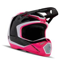 Capacete de Motocross Fox Racing V1 Nitro - Preto/Rosa - Tamanho GG Capacete de Motocross Fox Racing V1 Nitro - Preto/Rosa - Tamanho GG