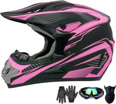 Capacete de Motocross Infantil SanQing - Rosa - Tamanho P Capacete de Motocross Infantil SanQing - Rosa - Tamanho P