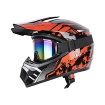 Capacete De Motocross Integral Para Off-Road Com 3 Brindes Para Downhill AM DH Cross