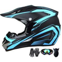 Capacete de motocross SanQing Trend Full Face certificado DOT Blue M Capacete de motocross SanQing Trend Full Face certificado DOT Blue M