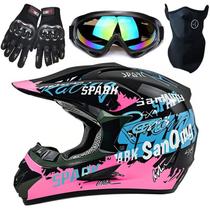 Capacete de motocross SanQing Youth & Kids ATV Dirt Bike rosa
