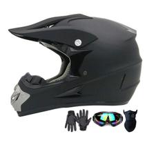 Capacete de motocross SanQing Youth Kids Trend Full Face Black M Capacete de motocross SanQing Youth Kids Trend Full Face Black M