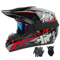 Capacete de motocross SPARK DOT Full Face para adultos vermelho (grande)