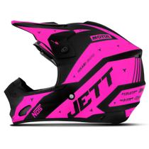 Capacete De Motocross Trilha Th-1 Jett Evolution 2 Off Road Para Motociclista Unissex