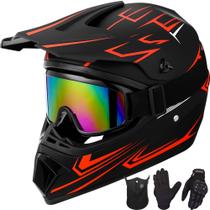 Capacete de motocross Yesmotor Youth Kids Full Face aprovado pelo DOT